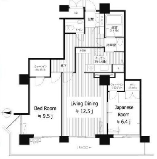サンクォーレタワー 17階 間取り図
