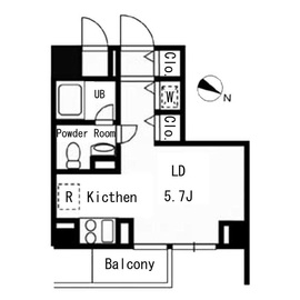 プラウド中目黒 504 間取り図