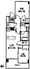 マジェスティハウス新宿御苑パークナード 7階 間取り図