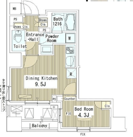 マスターズコート北品川 303 間取り図