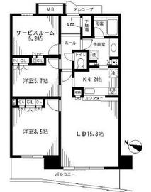 キャピタルマークタワー 20階 間取り図