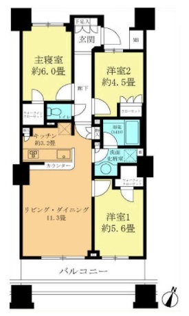 上池袋タワーレジデンス 10階 間取り図