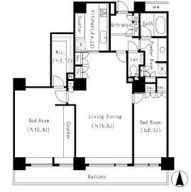 リバーポイントタワー 2806 間取り図