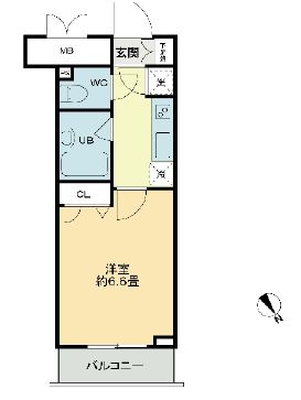 クロスレジデンス蒲田 814 間取り図