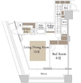 コンシェリア西新宿タワーズウエスト 16階 間取り図