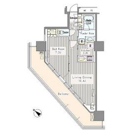 ユニゾンタワー 2001 間取り図