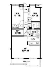 カスタリア参宮橋 206 間取り図