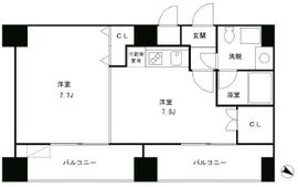 レジディア麻布十番2 902 間取り図