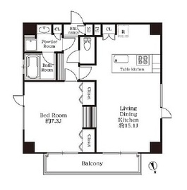 カノーア麻布 801 間取り図