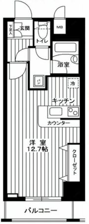 カスタリア新宿御苑 704 間取り図
