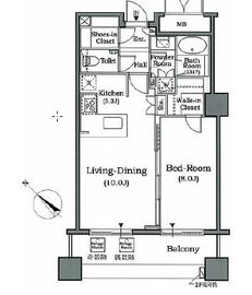 ホライズンプレイス赤坂 1103 間取り図