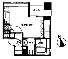 グランカーサ新宿御苑 307 間取り図