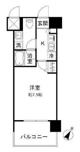 フォレシティ豊洲 708 間取り図
