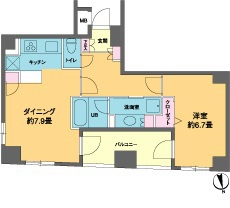 カスタリア新富町3 1202 間取り図