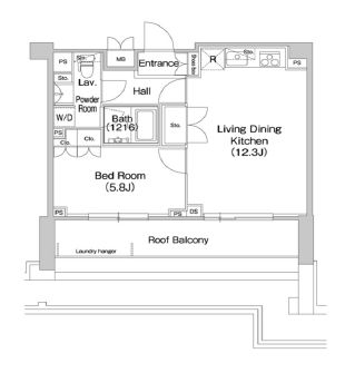コンフォリア駒場 402 間取り図