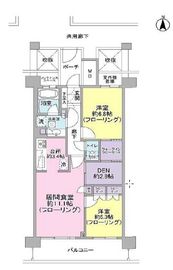 イーストコモンズ清澄白河サウスフラッツ 12階 間取り図
