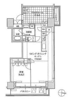 ブリリアイスト東雲キャナルコート 631 間取り図