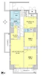 ブリリアイスト東雲キャナルコート 1214 間取り図