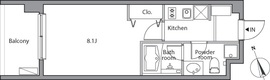 スカーラ代官山 208 間取り図