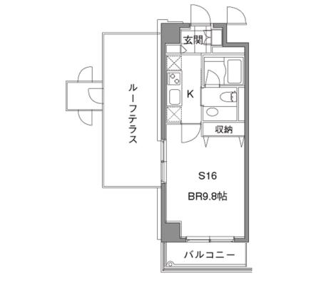 カスタリア中目黒 601 間取り図