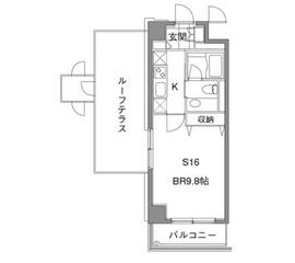 カスタリア中目黒 601 間取り図