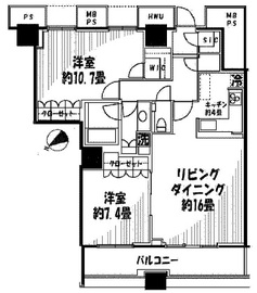 ザ・東京タワーズ ミッドタワー 49階 間取り図