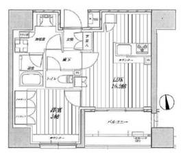 クレヴィア東京八丁堀湊ザ・レジデンス 11階 間取り図