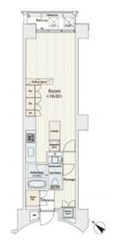 カスタリア八丁堀 605 間取り図