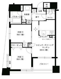 パークキューブ市ヶ谷 801 間取り図