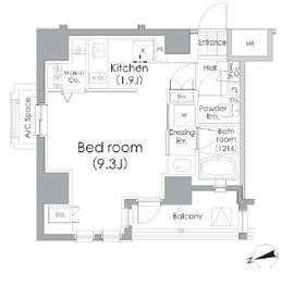 パークハビオ戸越 1401 間取り図