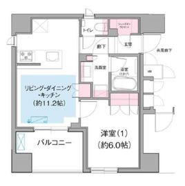 ベルジューレ日本橋 1202 間取り図