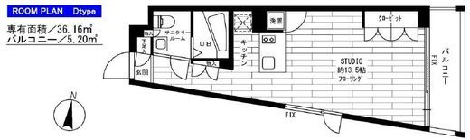 グランドコンシェルジュ都立大学 3階 間取り図
