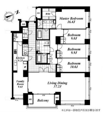 イートンプレイス神園町 404 間取り図