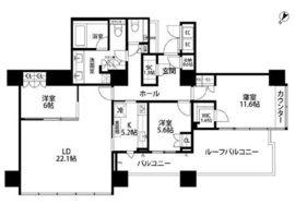 THE ROPPONGI TOKYO CLUB RESIDENCE 37階 間取り図