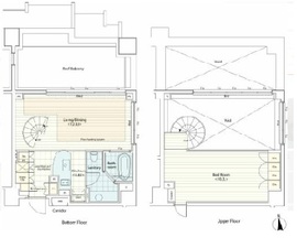 カスタリア麻布十番2 1303 間取り図