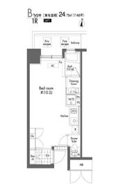 プライムアーバン初台 711 間取り図