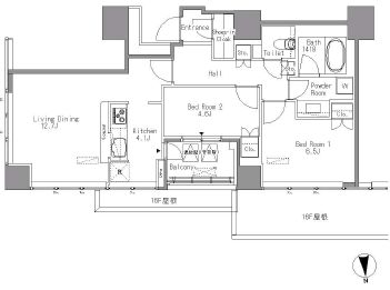 ホワイトタワー浜松町 2010 間取り図