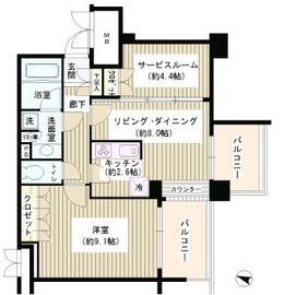 アゼリアテラス新宿 8階 間取り図