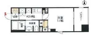 クオリアYZ恵比寿 8階 間取り図