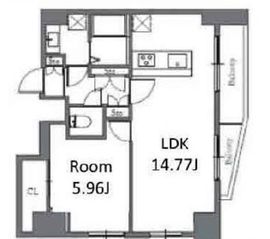 Totsu Residence Shiba (東通レジデンス芝) 1204 間取り図