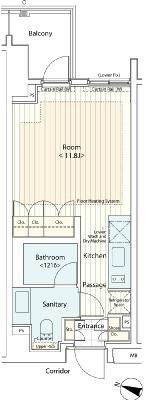 カスタリア新宿夏目坂 210 間取り図