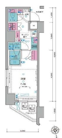 ジェノヴィア新宿御苑グリーンヴェール 14階 間取り図
