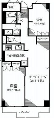 クレール白金台 7階 間取り図