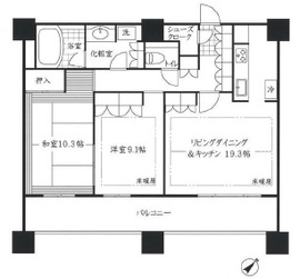 アウルタワー 9階 間取り図