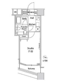 ファーストリアルタワー新宿 1206 間取り図