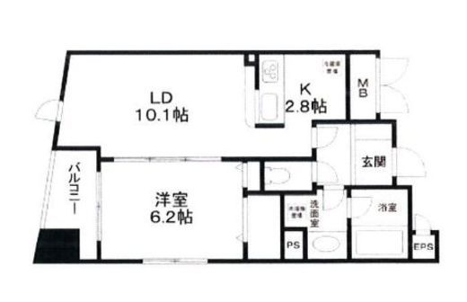 チェスターハウス九段下 703 間取り図