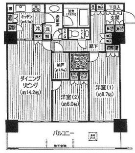 アーバンドックパークシティ豊洲タワー 4階 間取り図