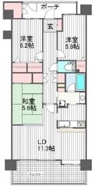 オーベルグランディオ ベイフロント 6階 間取り図