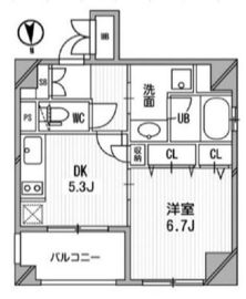 クリオ三田ラ・モード 409 間取り図