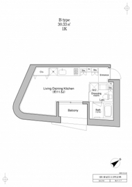 プラウドフラット新宿御苑 402 間取り図